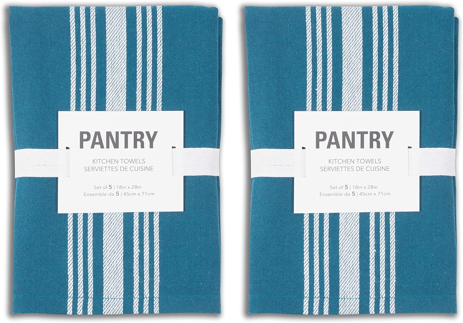 KAF Home Soho Kitchen Dish Towels - Set of 10, 18 x 28 Inch (Teal)