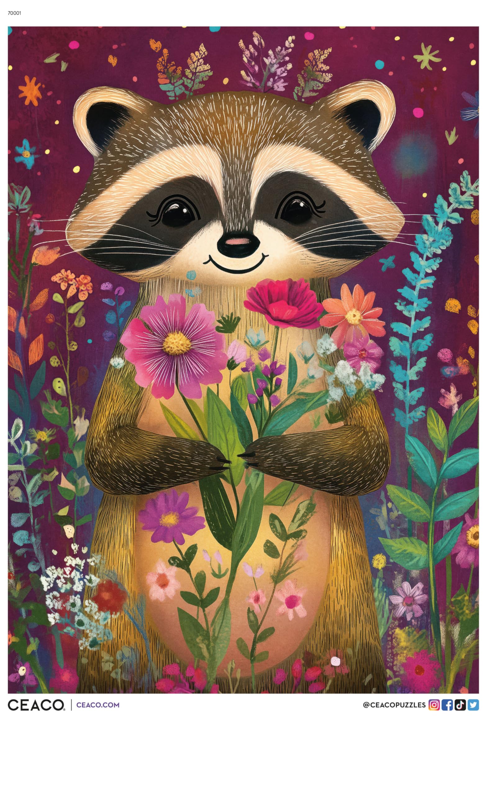 Amazon.com: Ceaco - JK Stewart - Raccoon Cutie - 500 Piece Jigsaw