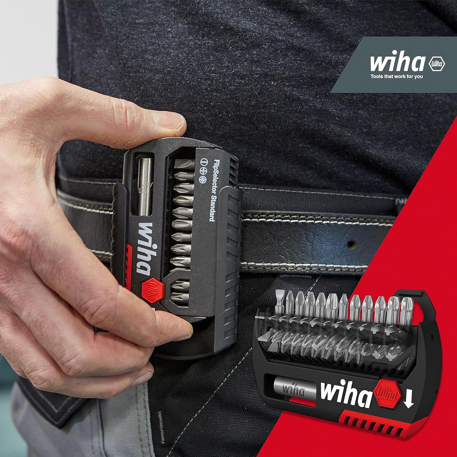 Wiha 39060 SB 7947-904 FlipSelector Z Torque Wrench Set 6-Sided PH, PZ, Torx