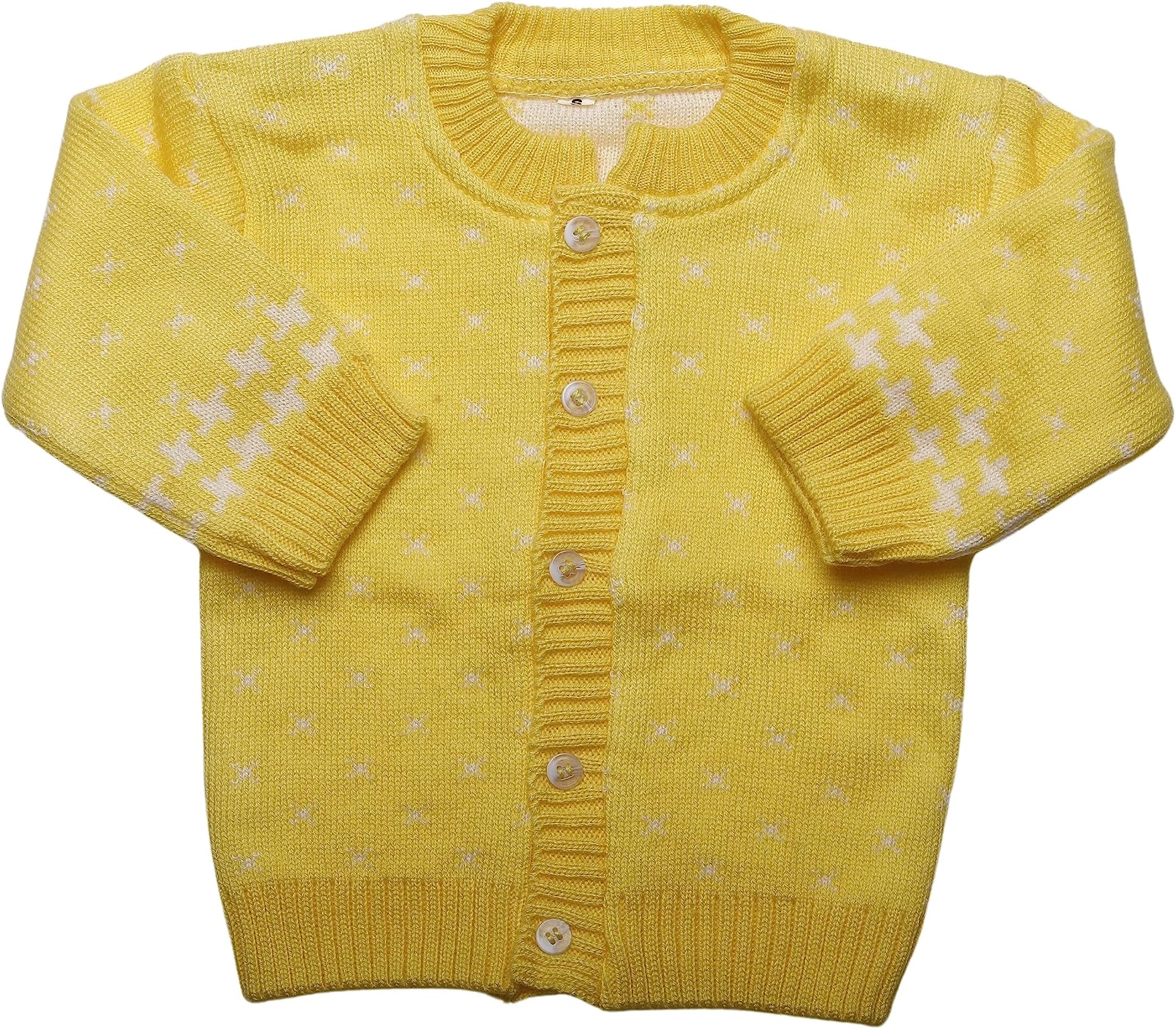 CUBS & HUGSBaby Girls Boys Woolen Round Neck Cardigan Sweater