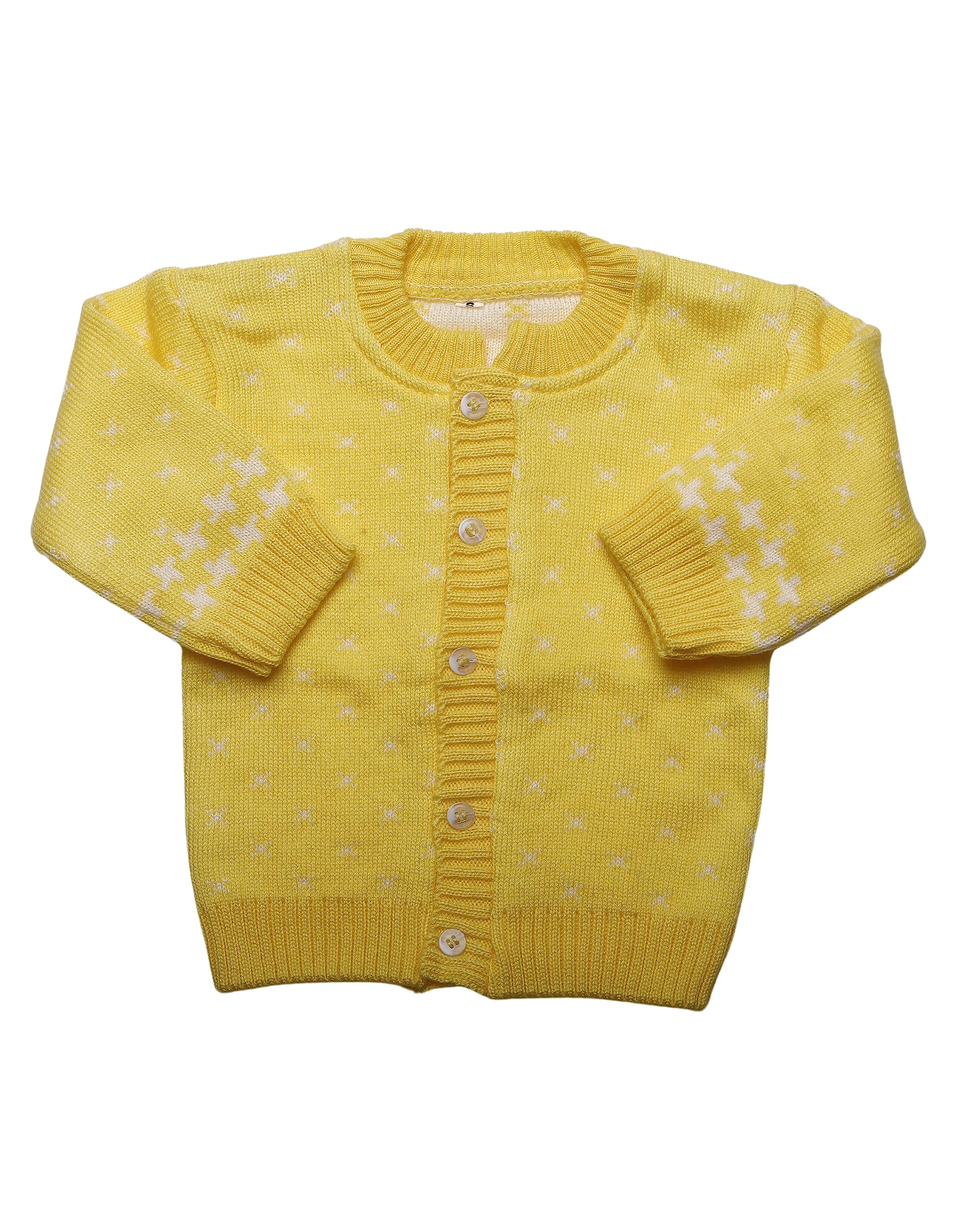 CUBS & HUGSBaby Girls Boys Woolen Round Neck Cardigan Sweater