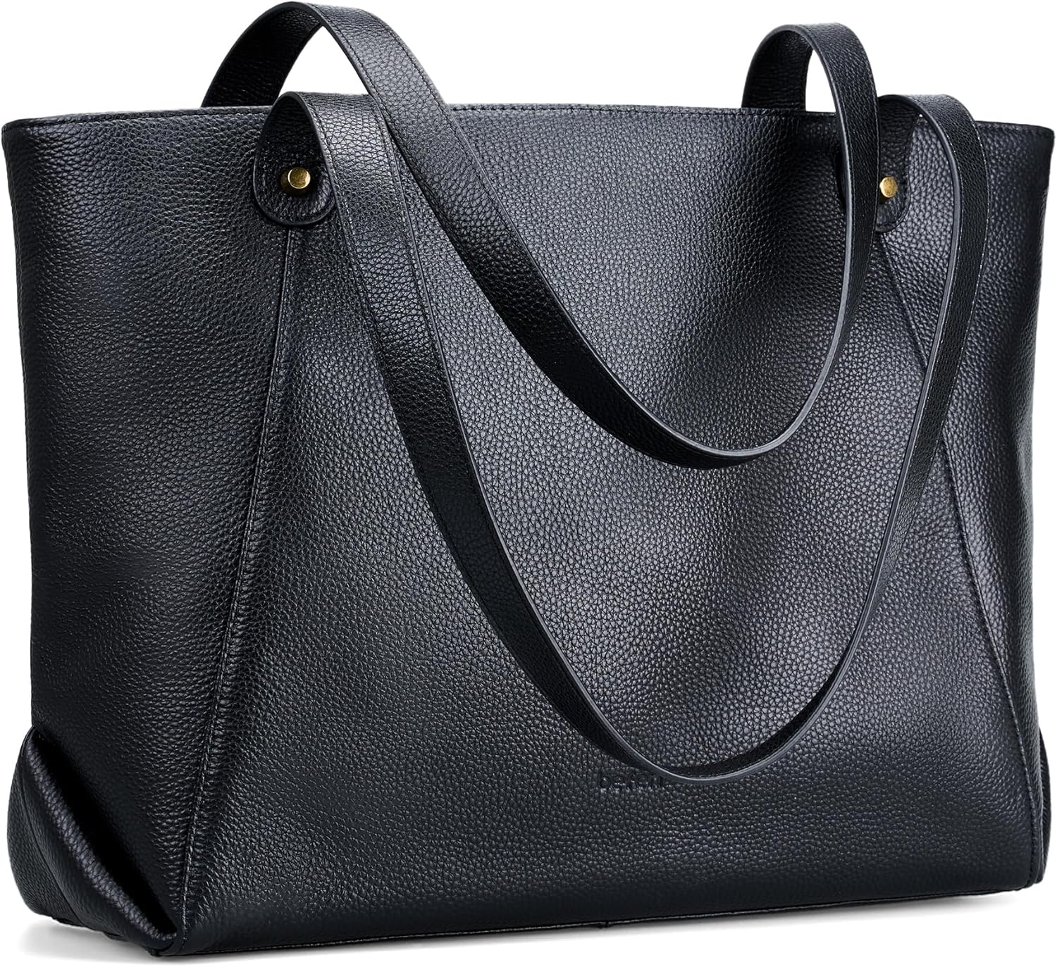 befen Genuine Leather Tote Bag for Women Work, Women's Leather Shoulder Bags Purses Satchel Handbags with Laptop Compartment