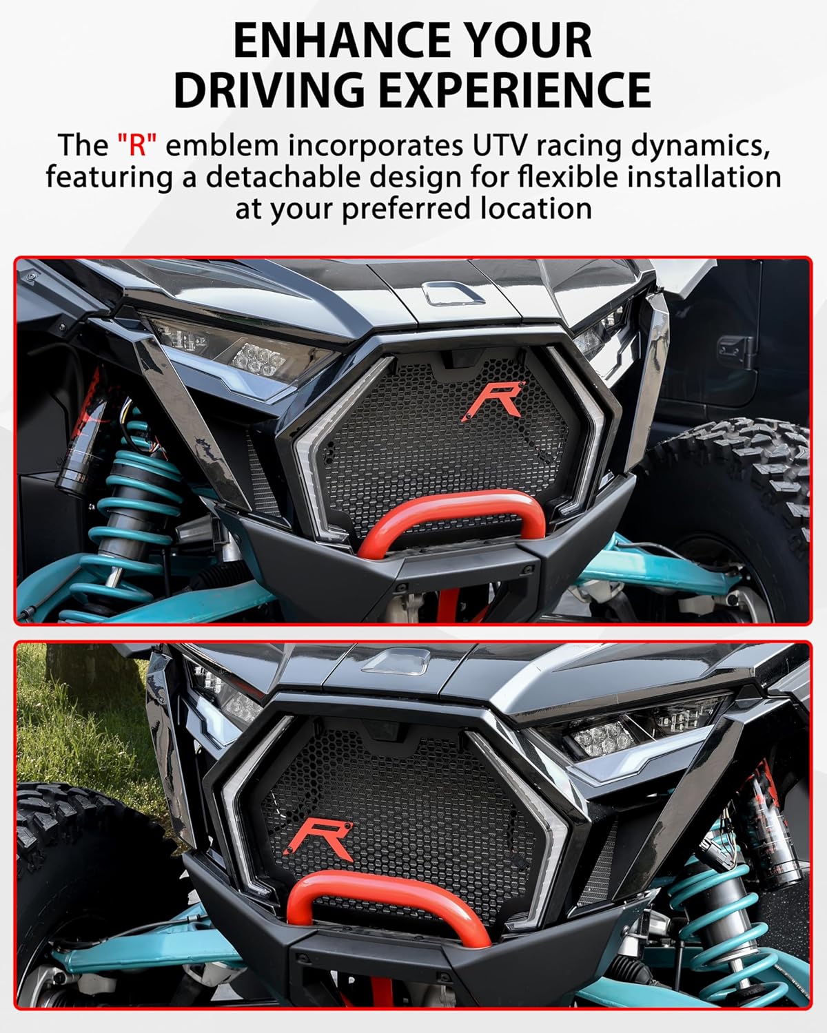 SAUTVS Premium Black Iron Front Grill Mesh Grille for Polaris RZR PRO XP/PRO R/PRO S 2025 2026+ Accessories,Replace OEM #5465595-070, #5459950-070
