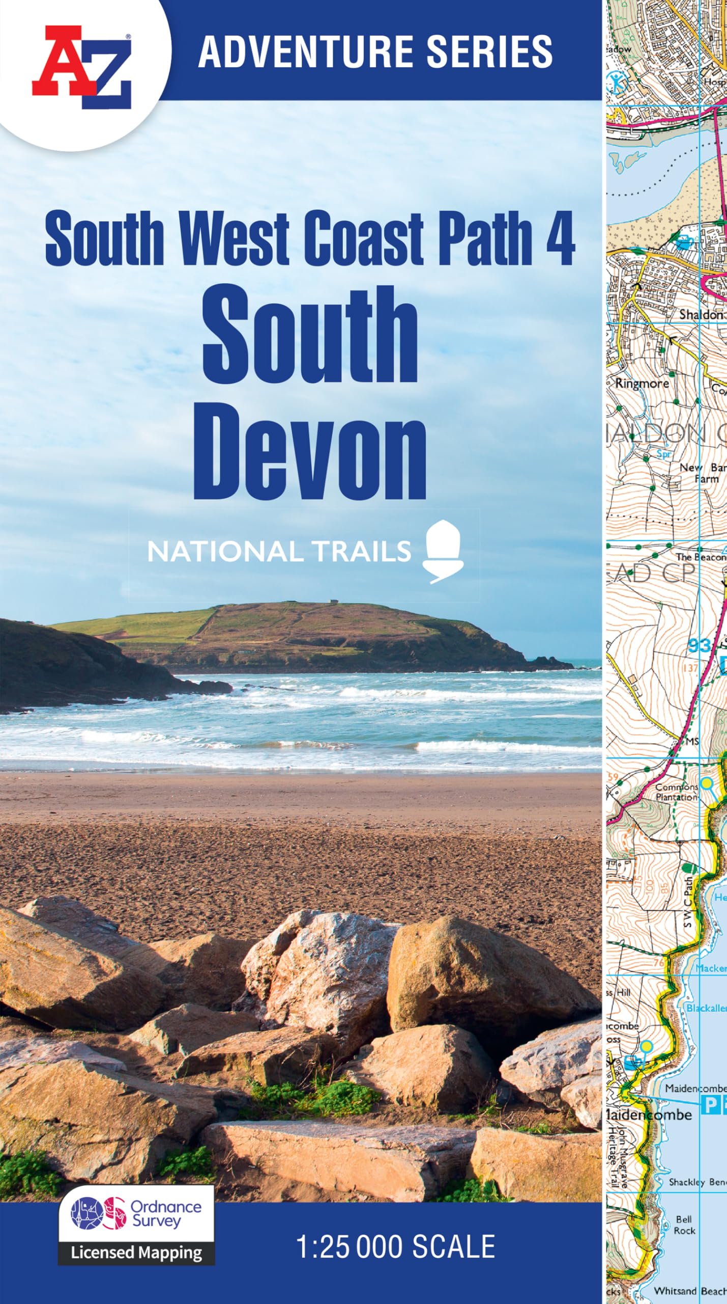 South West Coast Path 4 – South Devon by A-Z Maps (Paperback Book)