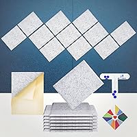 Vista 9 de Paneles acústicos autoadhesivos [390 lbs/yd³ de ultra-alta densidad], panel absorbente de sonido de 2ª generación, panel de sonido de nivel