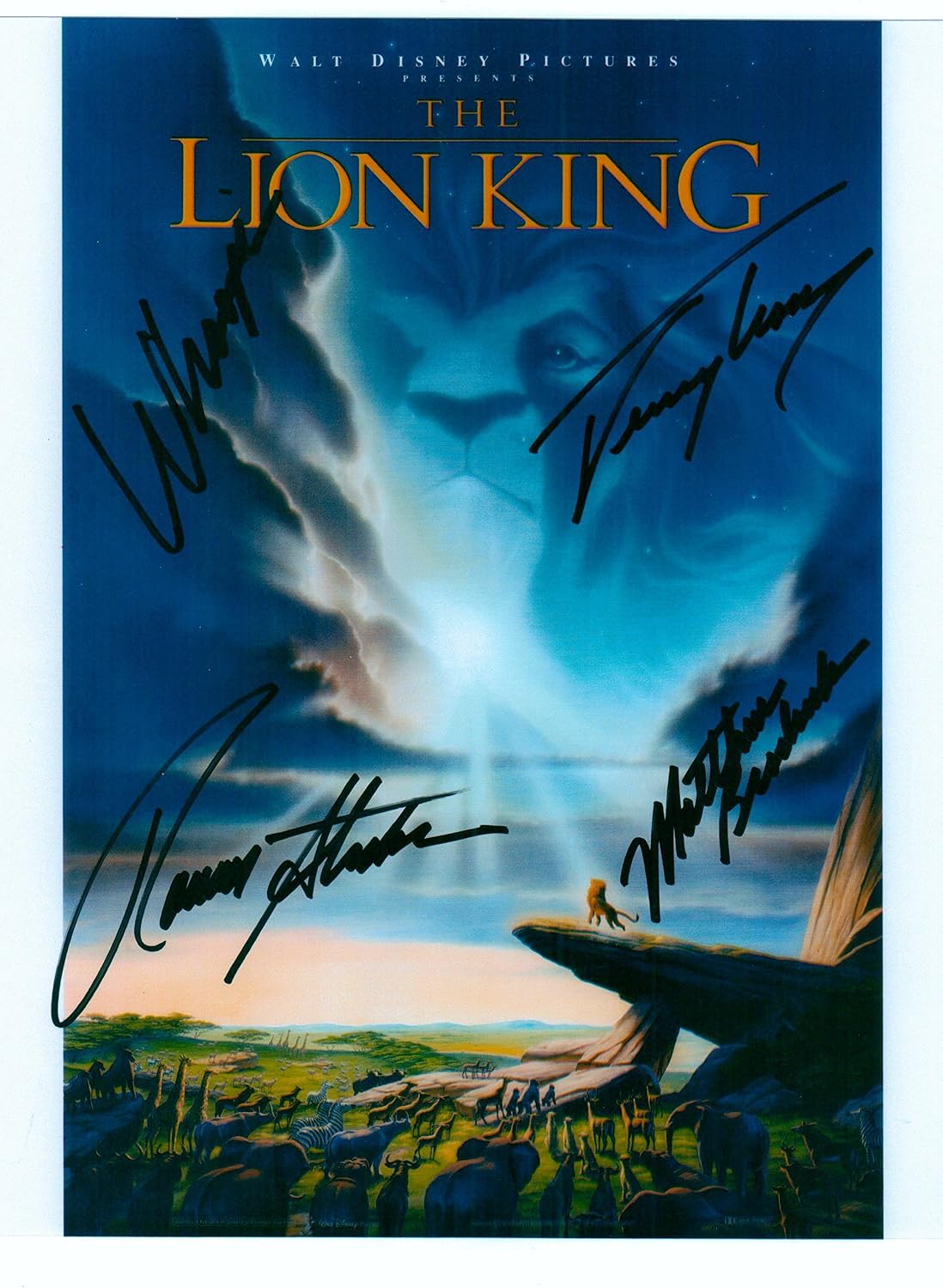 The Lion King 8 X 10 Classic Movie Poster Autograph on Glossy Photo Paper