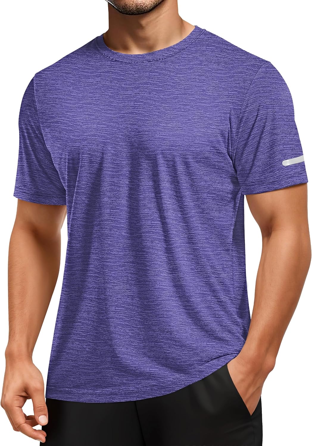 MAGCOMSEN Men's Workout Shirts Short Sleeve Tees Quick Dry Moisture Wicking Athletic Gym Running Crewneck T-Shirt