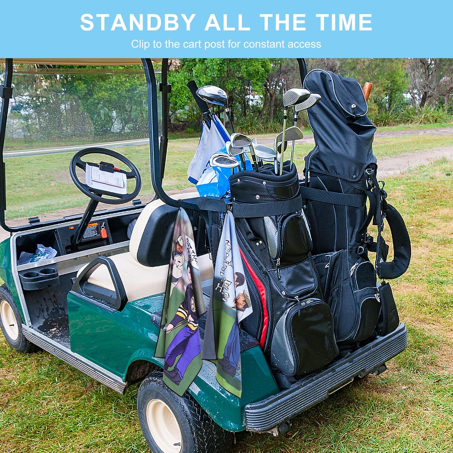 Golf Towel 3 Pcs Funny Golf Club Clean Set for Golf Bags with Clip, Funny Gifts for Golf Fans - Image 7