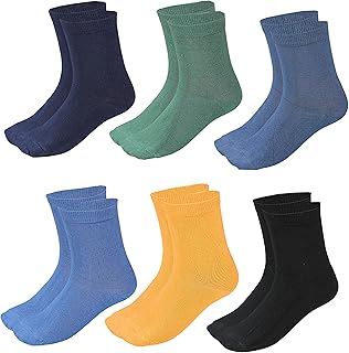 Calcetines Estampados de Colores para Niños, 6 Pares