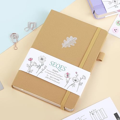 Miniatura 38 de A5 Bullet Dotted Journal Notebook 160gsm Thick Bleedproof Paper, Lay Flat Binding, 160 Numbered Pages Hard Cover Dot Grid Notebook/Bullet