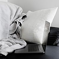 Vista 5 de EDOW juego de 2 almohadas de plumón suave de poliéster con forma cuadrada, decorativas, cojines, relleno de almohada