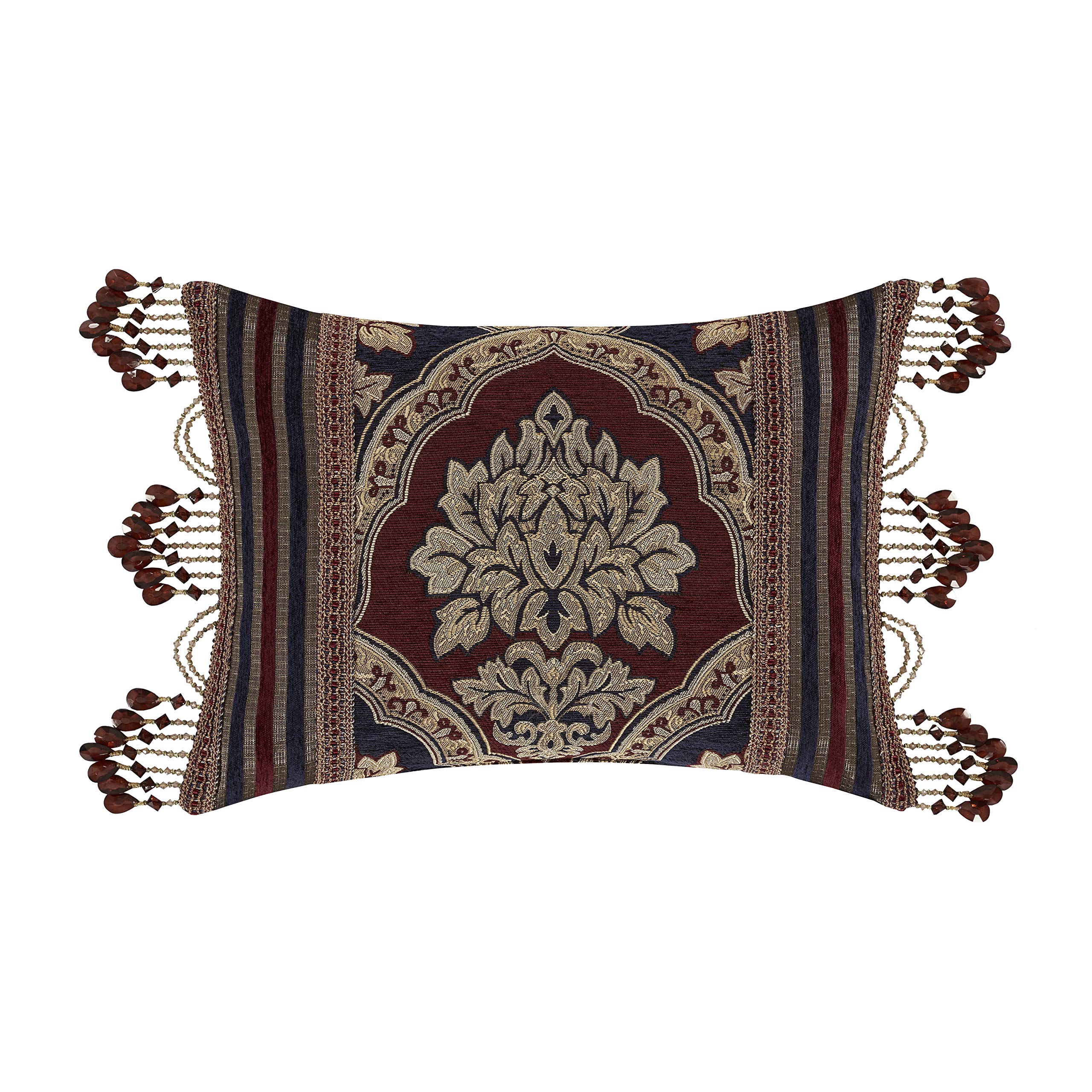 Five Queens Court Middleton Boudoir Decorative Throw Pillow, Red, 21X15