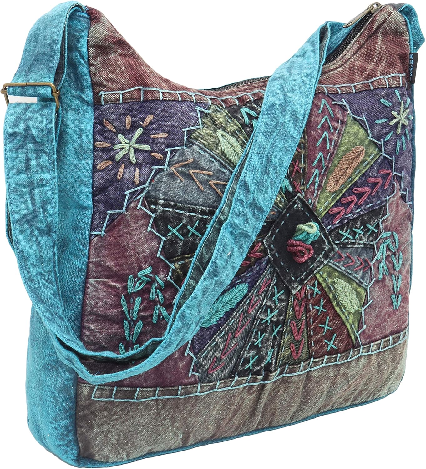 KHUSI Handmade, Cotton messenger style shoulder bags for women.