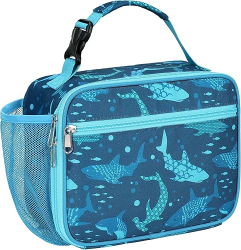 Miniatura 18 de Bolsa de Almuerzo Bagseri para Niños - Lonchera Infantil Aislada, a Prueba de Fugas y Reutilizable con Soporte para Botella de Agua, Lonchera para