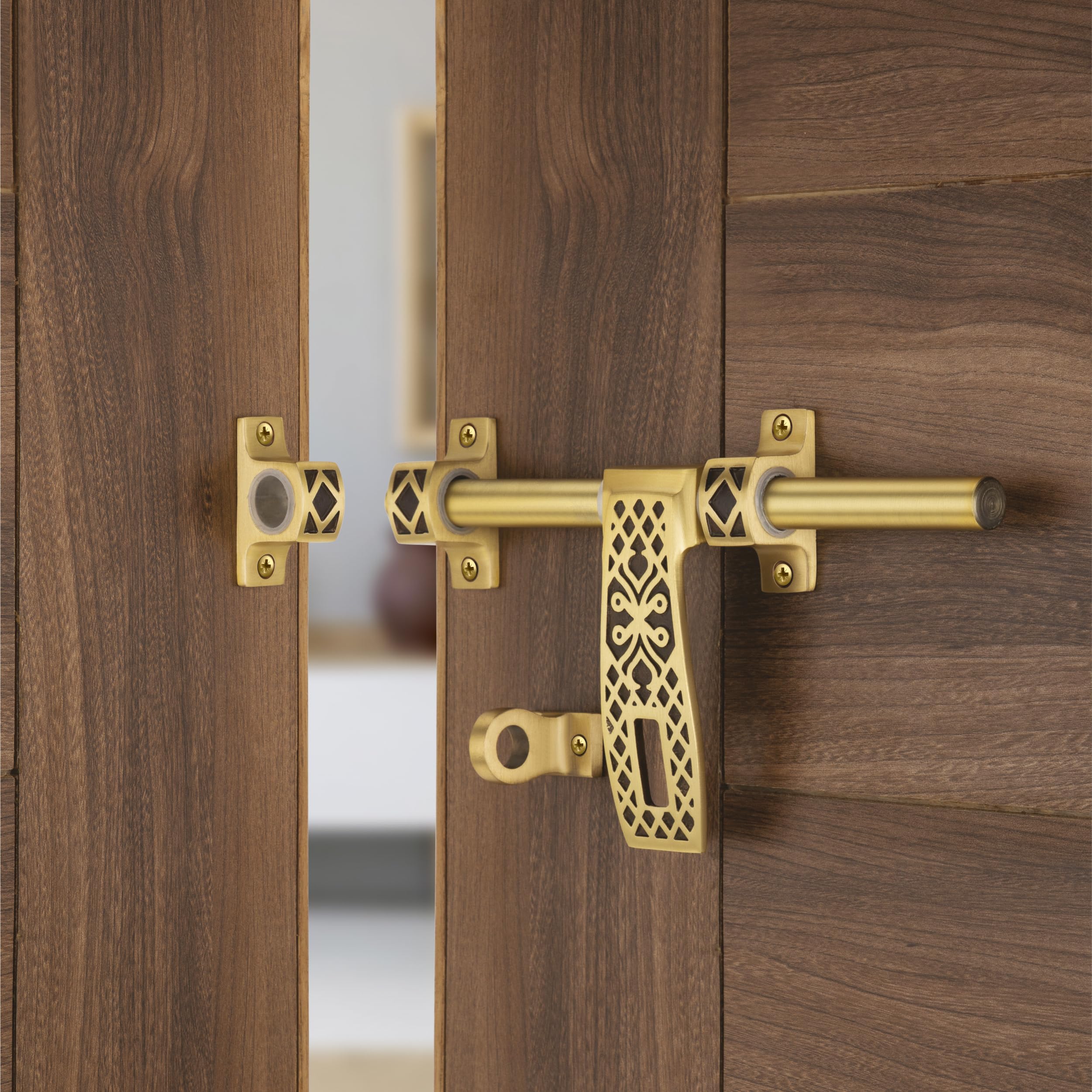 Diamod Series Brass Heavy Aldrop for Single Door for Home/Office Door (Coffee Antique, 10 Inch)-image-33