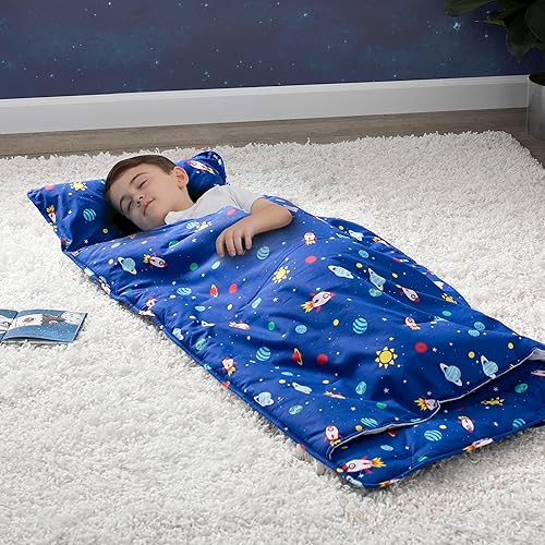 Miniatura 2 de Delta Children Tapete para siesta incluye almohada y manta para niños pequeños y niños cuenta con asa de transporte con cierre de correa y etiqueta