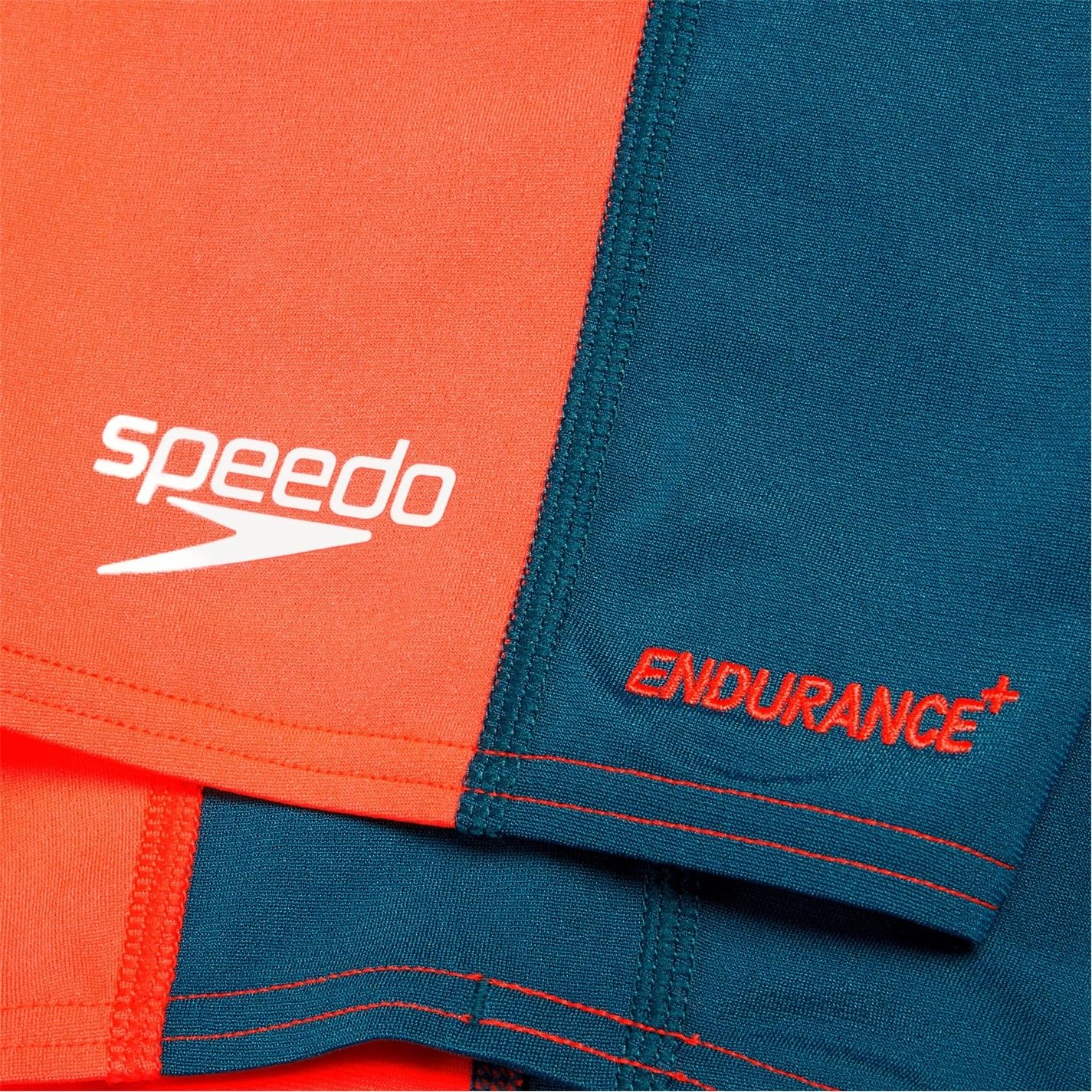 Speedo Fastskin Junior Endurance+ Max Kniehaut-Badeanzug für Mädchen, Rot / Blau