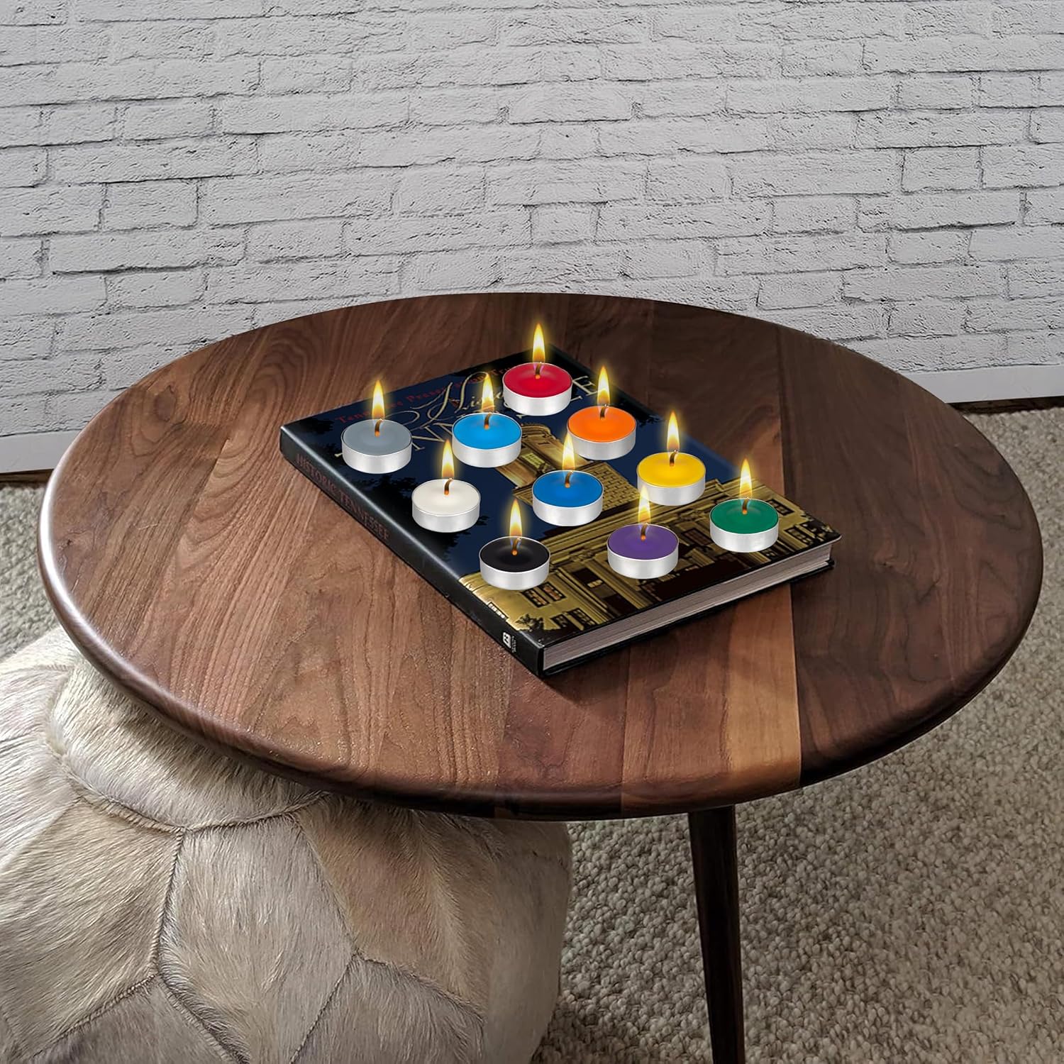 Mega Candles 50 pcs Unscented Assorted Colors Tea Lights Candles, Great for Casting Chimes, Chakra, Rituals, Spells, Vigil, Witchcraft, Wiccan Supplies, Magic, Enchantments, Vibrant Fun Colors - Image 5