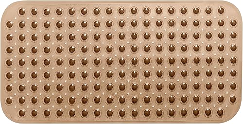 Miniatura 111 de Tapete grande antideslizante para bañera y ducha de 31 x 16 pulgadas (solo bañeras suaves/sin textura), seguro, limpio, lavable a máquina, agarre y