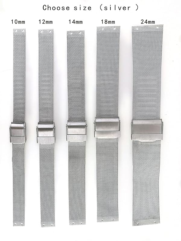 NZZXTO Replacement Stainless Steel Watch Band for Skagen Bering Unisex Watches with Screw，Fits More Sizes （18mm Silver Hole pitch 9mm by NZZXTO - Image 2