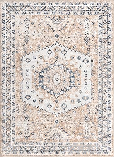 Miniatura 2 de Unique Loom Oxford Collection - Alfombra Sheldonian (9 x 12 pies, rectangular, beige y azul marino)