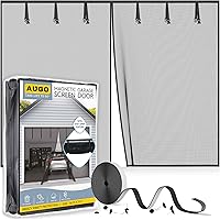 Vista 13 de AUGO - Puerta magnética de mosquitero, auto sellada, resistente, de malla de manos libres que mantiene alejados los insectos, apta para mascotas