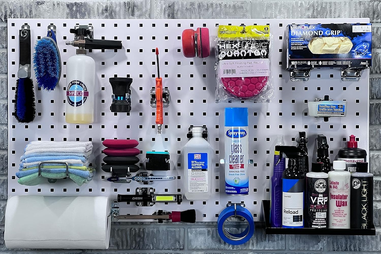 Triton Products LockHook Steel Pegboard Hook Accessories Kit - 63 Piece - Garage Storage and Organization, Silver