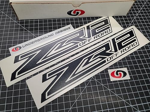 Miniatura 2 de ZR2 - Calcomanías todoterreno (2 unidades) 4 x 4 calcomanías para guardabarros para caja de camioneta 2022-2024 Silverado 1500 colores seleccionados