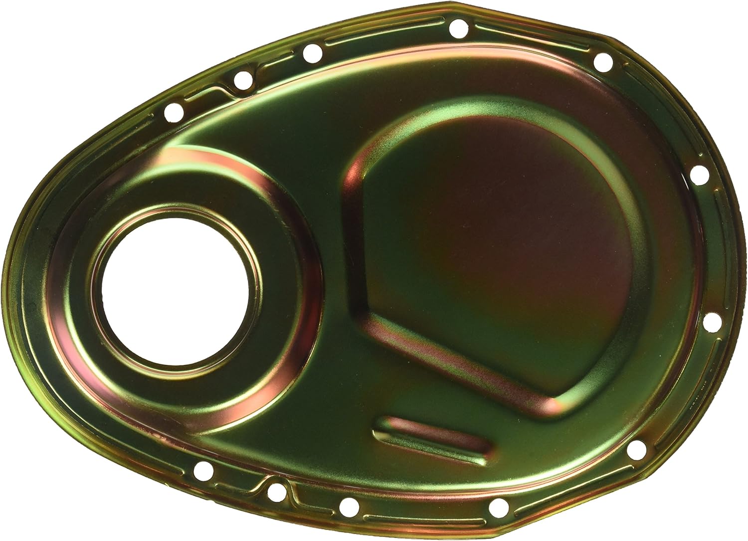 Milodon 65501 Gold Zinc Plated Timing Cover for Small Block Chevy