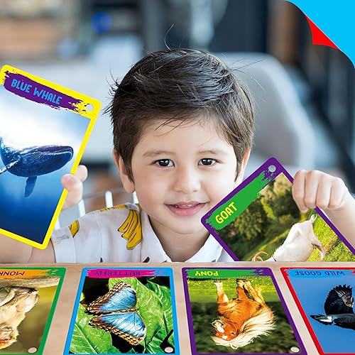 Miniatura 84 de 51 tarjetas cognitivas españolas para bebé, impresas de doble cara 7 en 1, tarjetas coloridas del alfabeto, números, alimentos, animales, formas