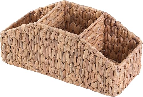 Miniatura 3 de Vintiquewise Organizador de escritorio decorativo de almacenamiento de jacinto de agua natural