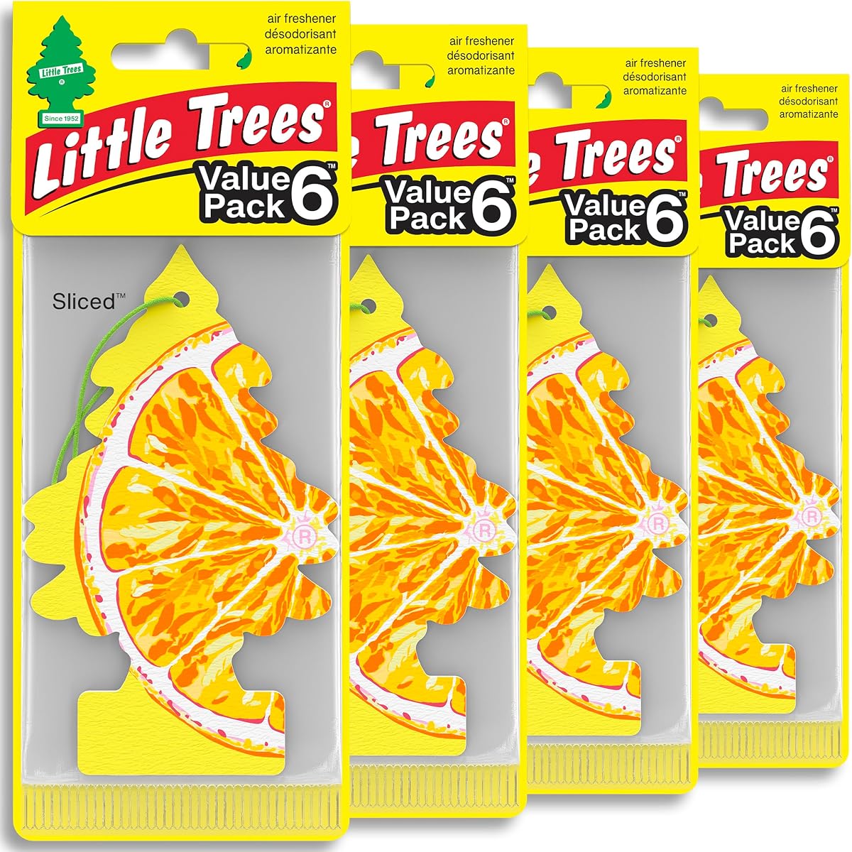 LITTLE TREES Car Air Freshener | Hanging Tree Provides Long Lasting Scent for Auto and Home | 24 Air Fresheners |Sliced