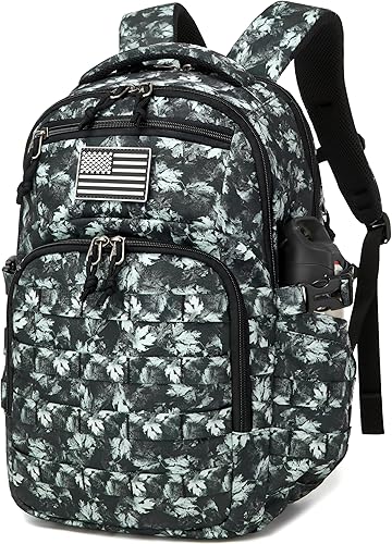 Miniatura 8 de Mochila táctica militar, mochila táctica negra pequeña mochila táctica bolsa de asalto samurai mochila táctica para hombres, Café, Mochilas tácticas