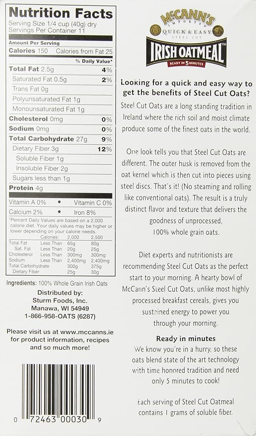 Avena Irlandesa McCann's Quick and Easy 16 oz miniatura 2