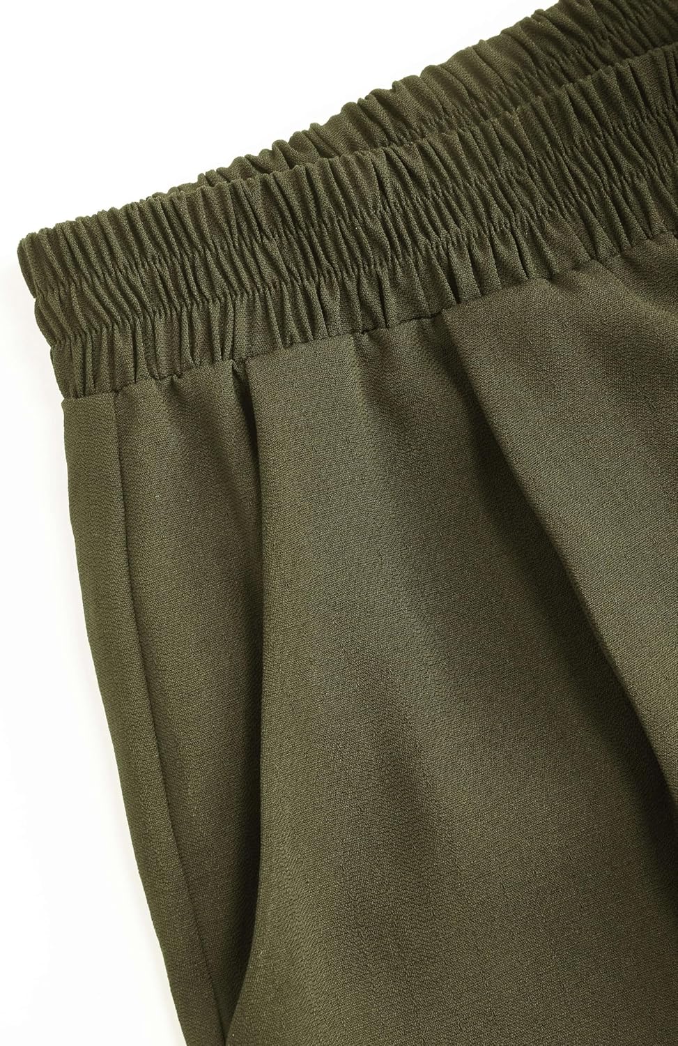 CIDER Solid High Waist Pleated Wide Leg Trousers