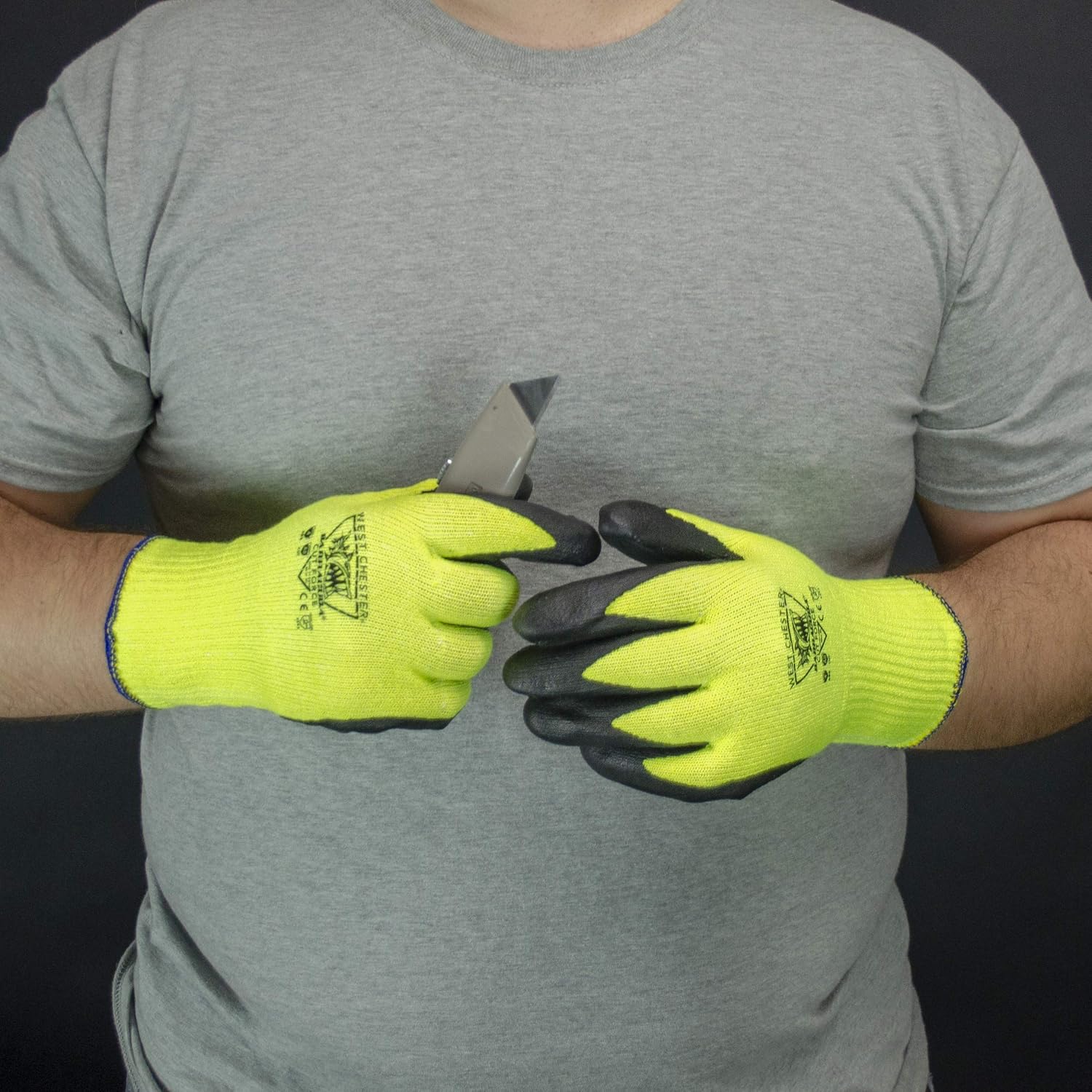 IRONCAT West Chester HVG710SNF Barracuda A8 Cut Resistant Gloves – [Pack of 12], XX-Large, HPPE Gloves with Microfoam Nitrile Coating, Knit Wrist