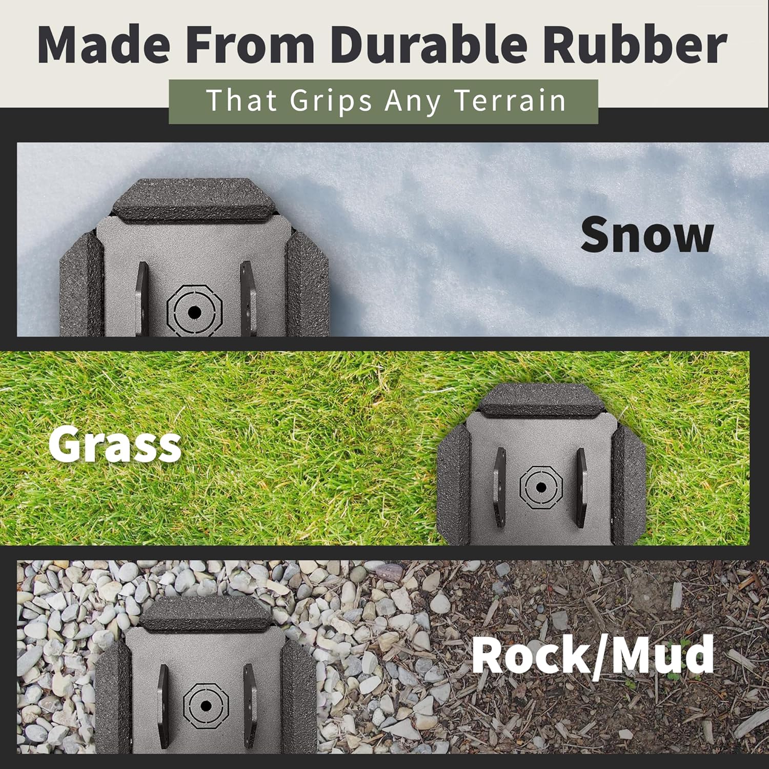 SnapPad SnapJack® QD (Pack of 2) | Two-Point Trailer Jack Stands Featuring 5.5" Metal Foot | Adds 61% Additional Surface Area, 3.79 lbs. Per Pad & 7.25" Total Width | Must-Have RV Accessories