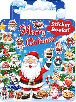 Walenced Reusable Sticker Book, Stickers for Kids, Travel Toys Gifts