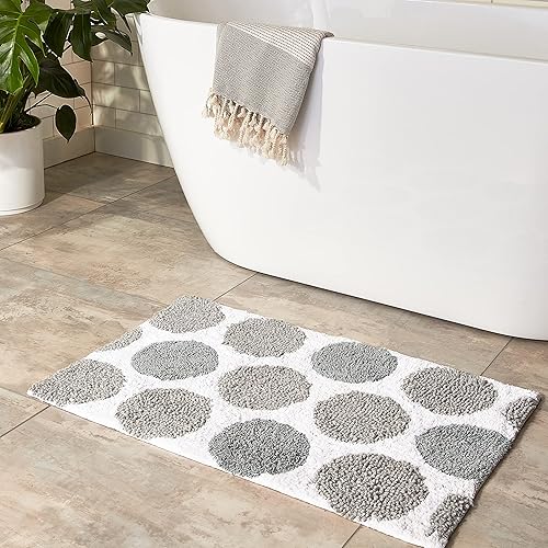 Miniatura 2 de Avanti Linens - Alfombra de baño, alfombra de baño de algodón con respaldo antideslizante, decoración moderna del hogar (colección de círculos