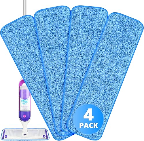 3 almohadillas reutilizables para trapeador compatibles con Swiffer PowerMop, almohadillas de microfibra de 15 pulgadas para trapeador de suelo,