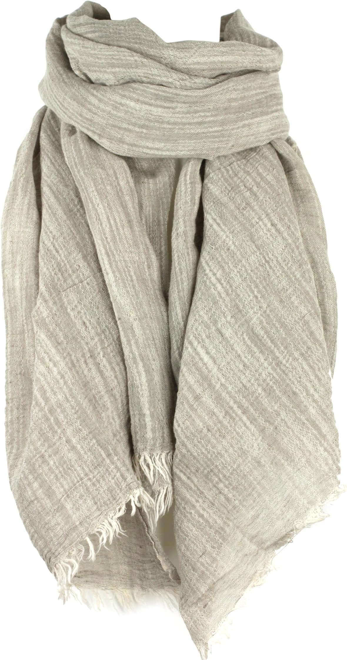 Linen & Cotton Scarf Shawl Wrap - 76 x 28 Inch