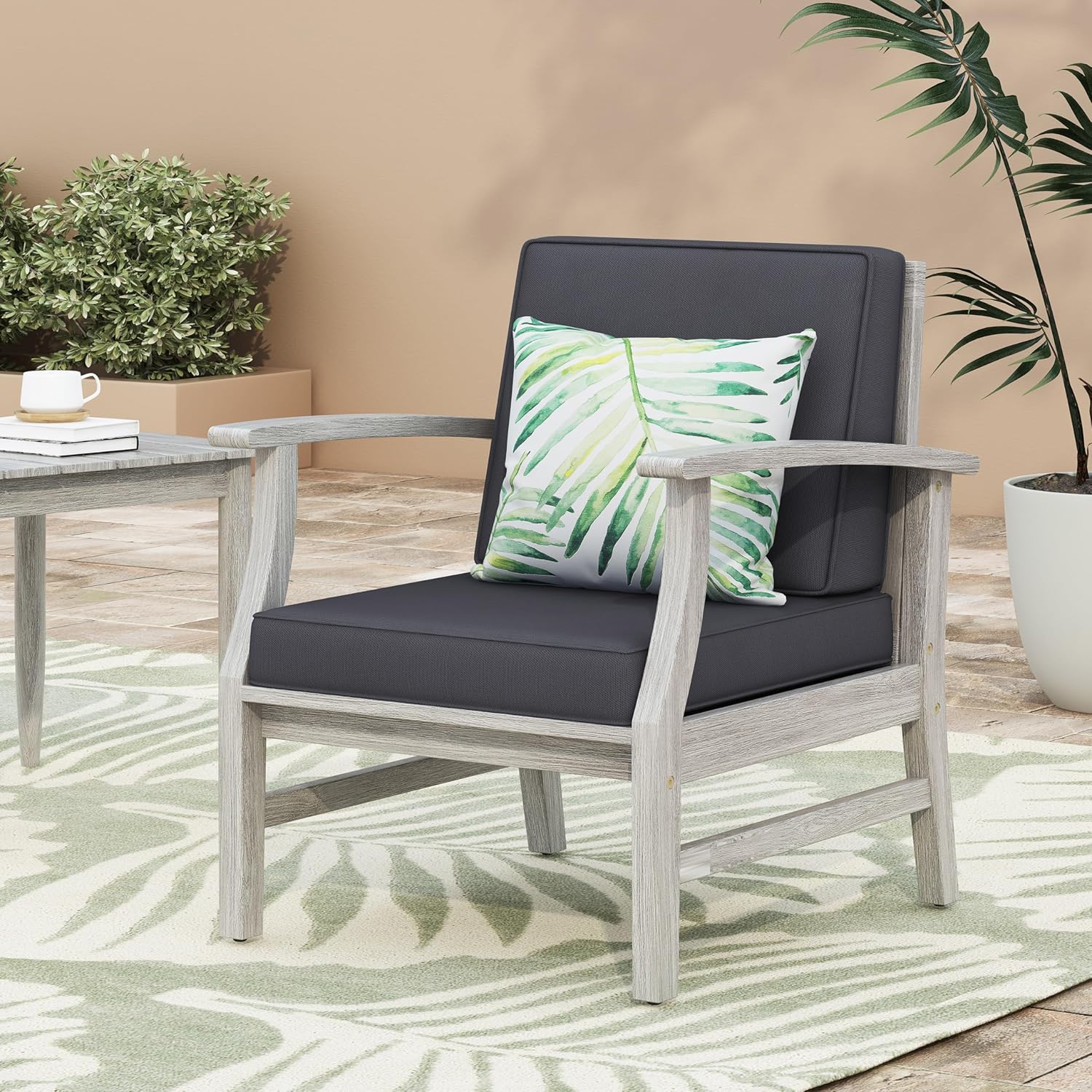 Perla Club Chair, Light Grey