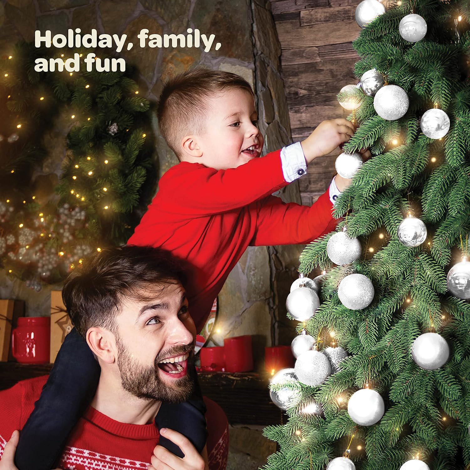 クリスマスオーナメント24個セット - 美しい[ホワイト]クリスマス