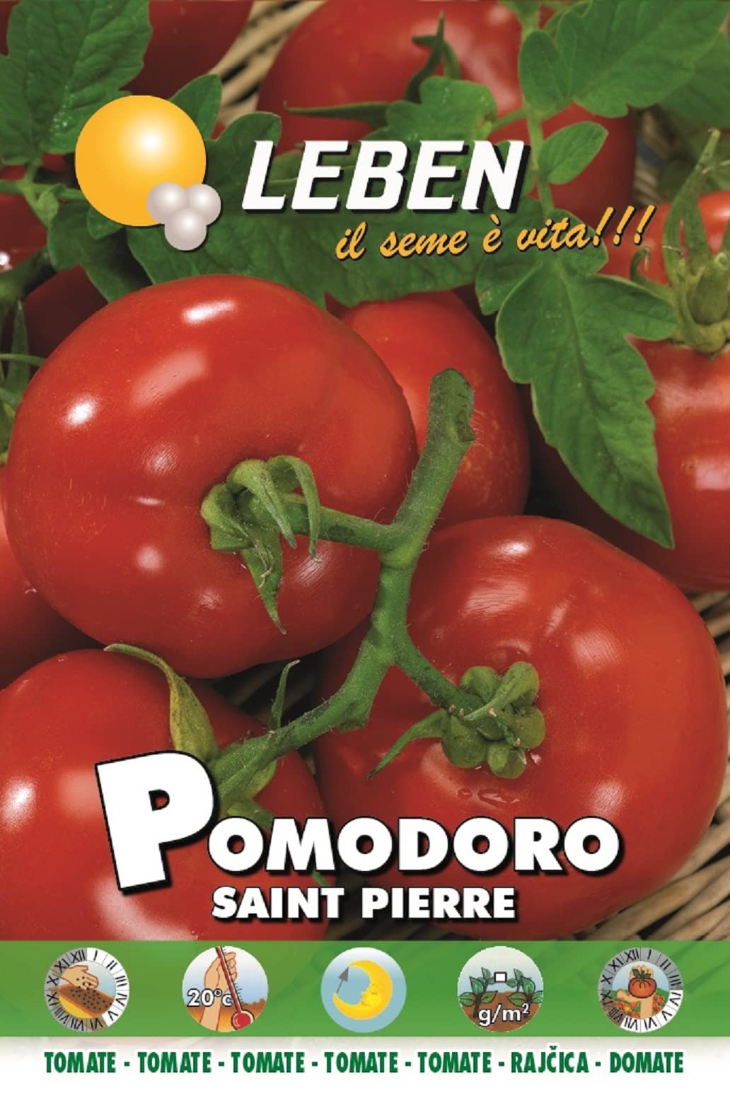 Leben Tomato (Pomodoro Saint Pierre) Premium Quality Seeds Made in Italy by DXB Garden