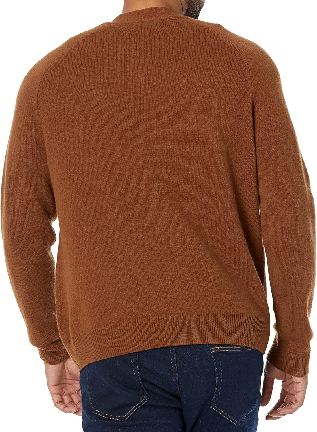 Amazon Essentials Men's Lambs Wool V-Neck Cardigan Sweater with Pockets (Previously Goodthreads)