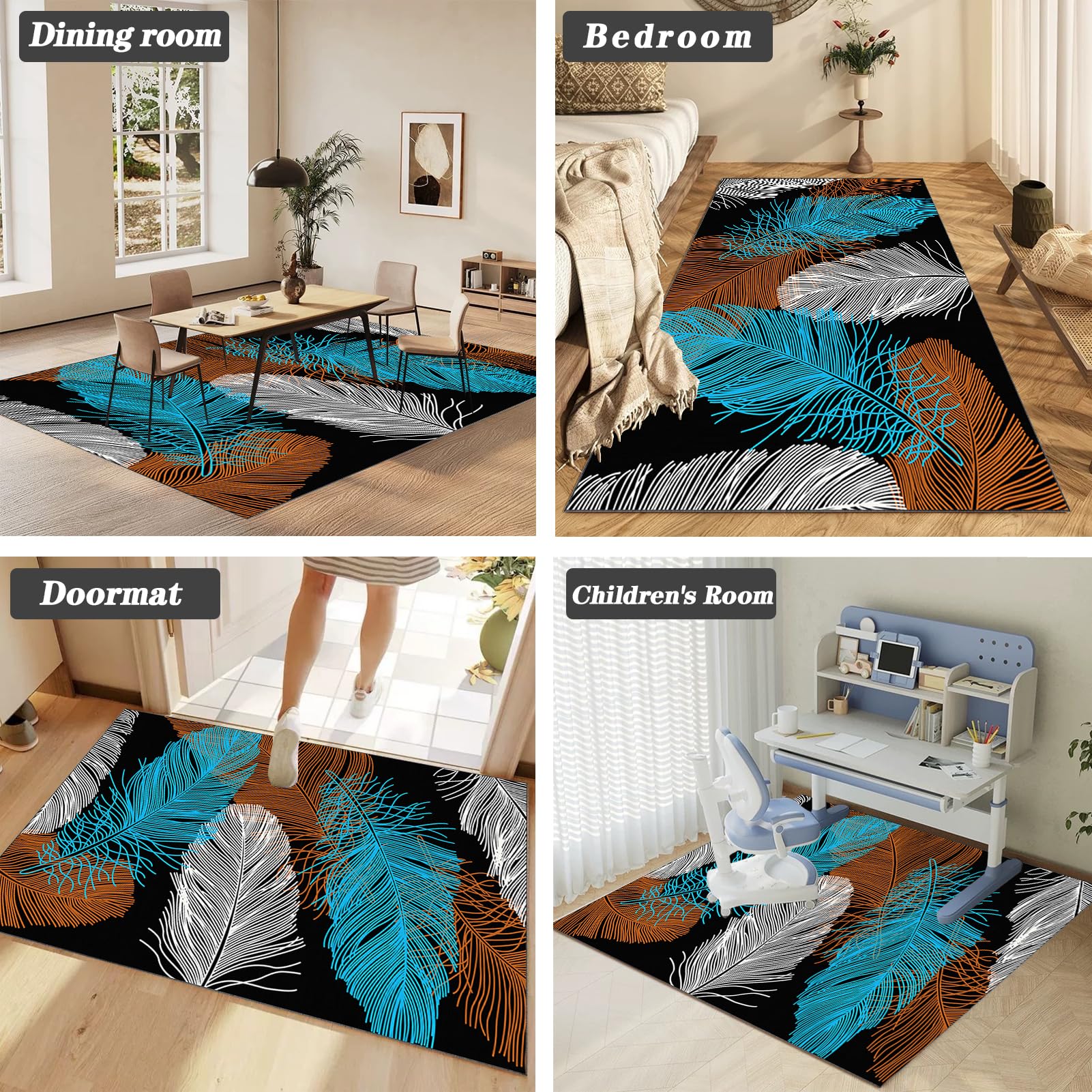 JaevKwzy Office Chair Mats for Hardwood Floors Gaming Chair Mat for Office Carpet Chair Mats Non Slip Floor Protector Mat for Chairs Desk Chairmats Office Floor Protector mat 120 x 160 cm - Image 7