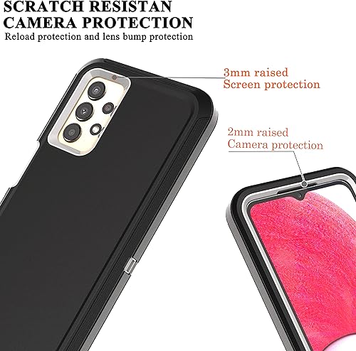 Miniatura 5 de YmhxcY Funda para Samsung Galaxy A13 4G-5G con película a prueba de explosiones 2 unidades y película protectora de pantalla de lente de cámara 2