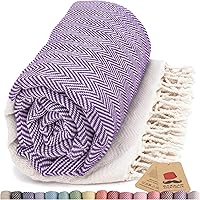 Vista 13 de Bazaar Anatolia Toalla de playa turca – 100% algodón, secado rápido, toalla a rayas sin arena para baño y campamento – De gran tamaño 71 x 39