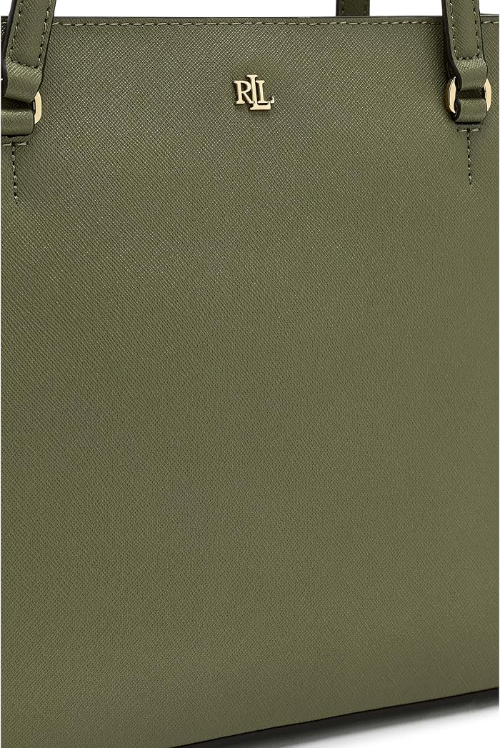 Женские сумки Lauren Ralph Lauren Crosshatch Leather Medium Karly Shopper Tote — фото 3