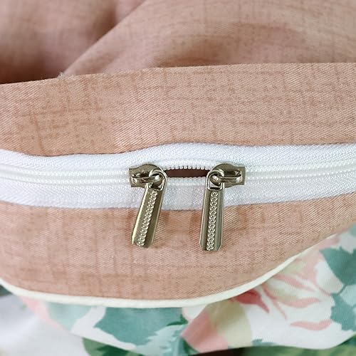 Miniatura 9 de FADFAY Juego de funda de edredón con estampado floral de roseta, juego de ropa de cama de princesa con volantes de encaje para niñas, tamaño